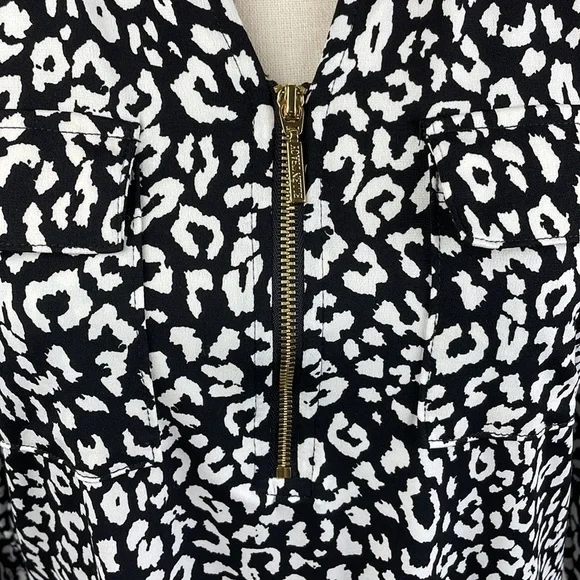Ellen Tracy Zip Front Dress Blouse SZ S 3/4 Length Sleeves - Picture 6 of 13